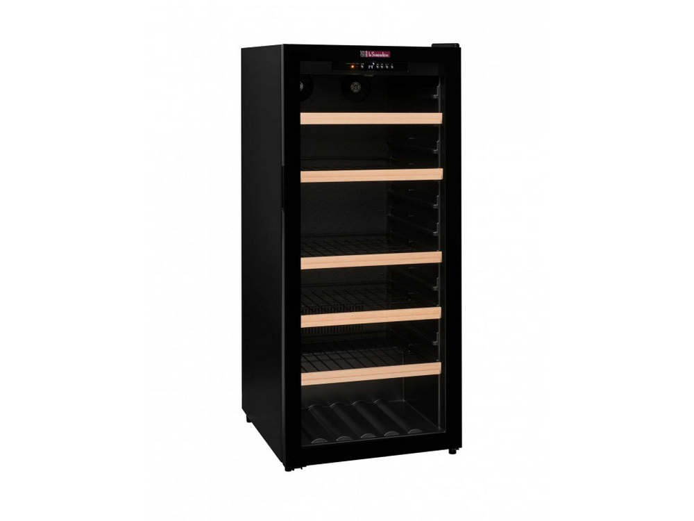 Vinoteca - La Sommelière CTV178 , 165 botellas, Dinámico, De 5 a 20°C, Puerta acristalada, 5 bandejas, Negro
