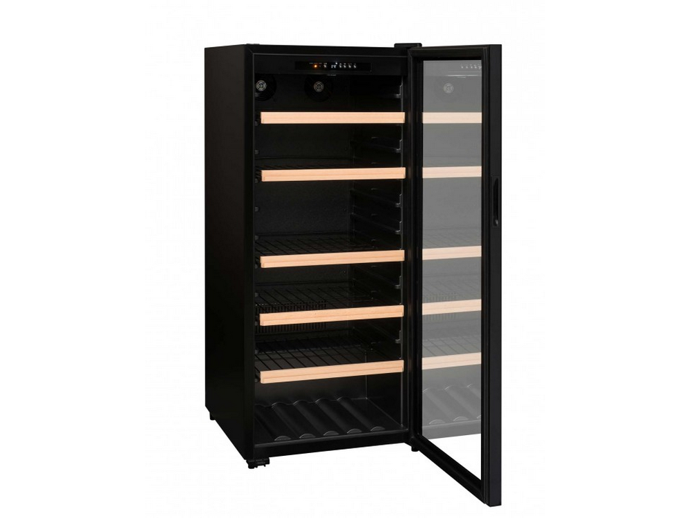 Vinoteca - La Sommelière CTV178 , 165 botellas, Dinámico, De 5 a 20°C, Puerta acristalada, 5 bandejas, Negro