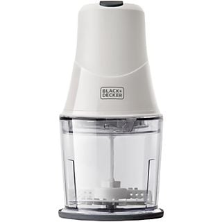 Picadora - Black+Decker BXCH260E, 260 W, 0.5 l, 2 Velocidades, Blanco