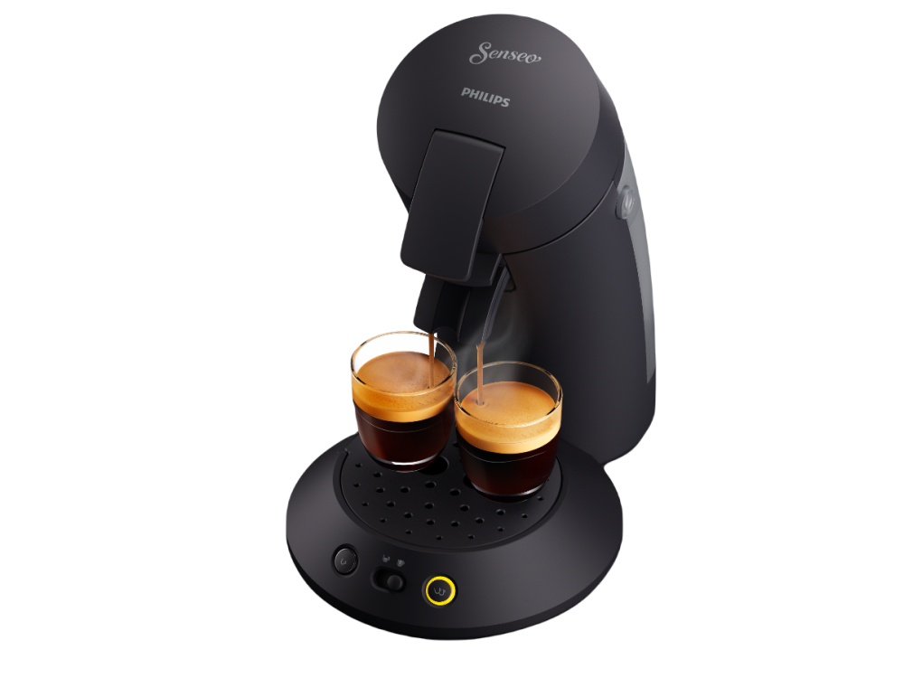 Cafetera de cápsulas - Philips Senseo Original Plus CSA210/61, 220 - 240 V, 0.7 l, Función 2 tazas, Negro