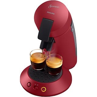 Cafetera de cápsulas - Philips Senseo Original Plus CSA210/91, 220 - 240 V, 0.7 l, Función 2 tazas, Rojo