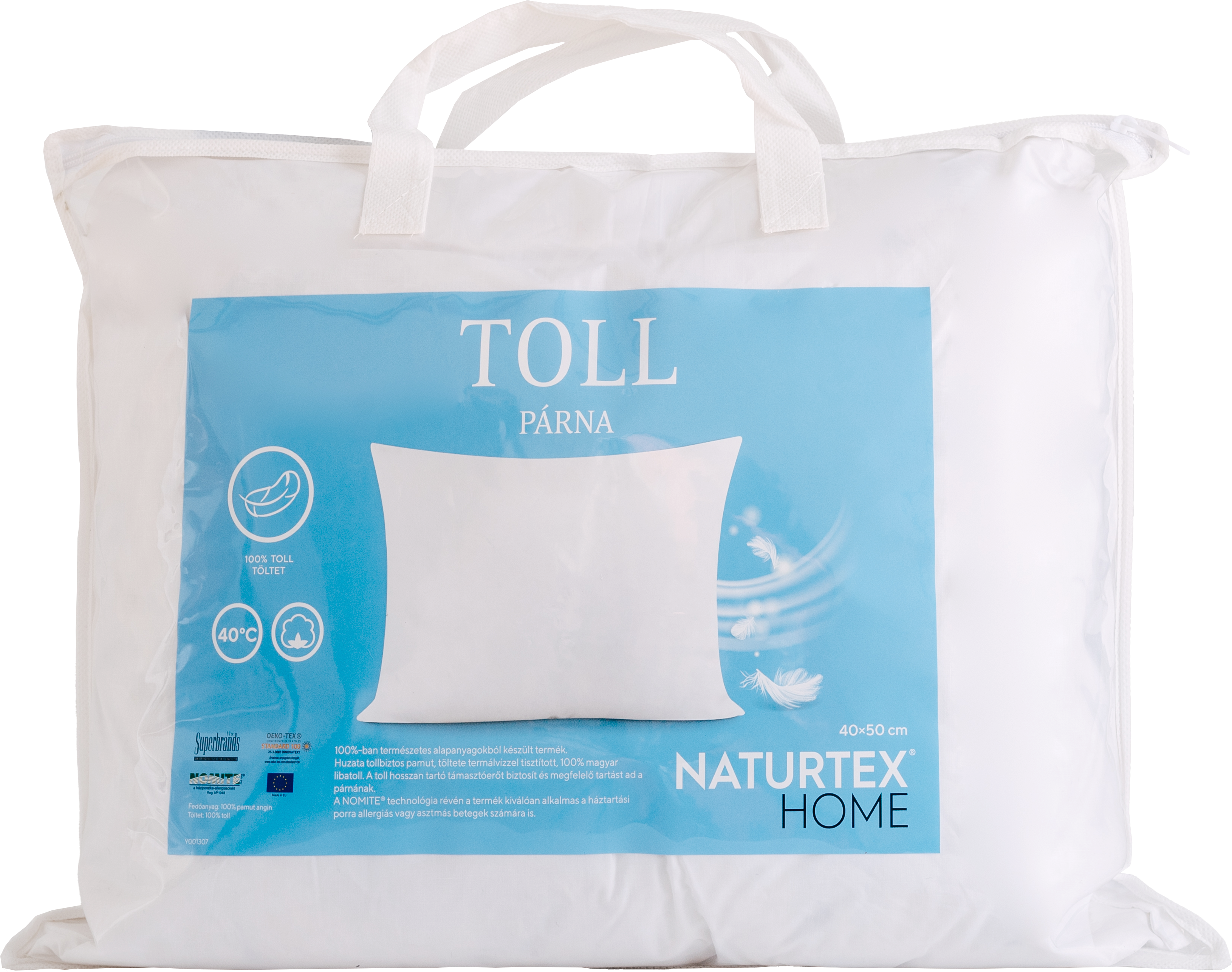 NATURTEX Toll (duci) kispárna, 40x50cm, 450g