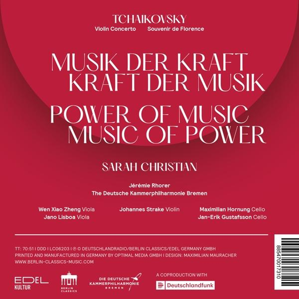 Musik-CD mit weißem Text und einem Porträt einer Geigerin.