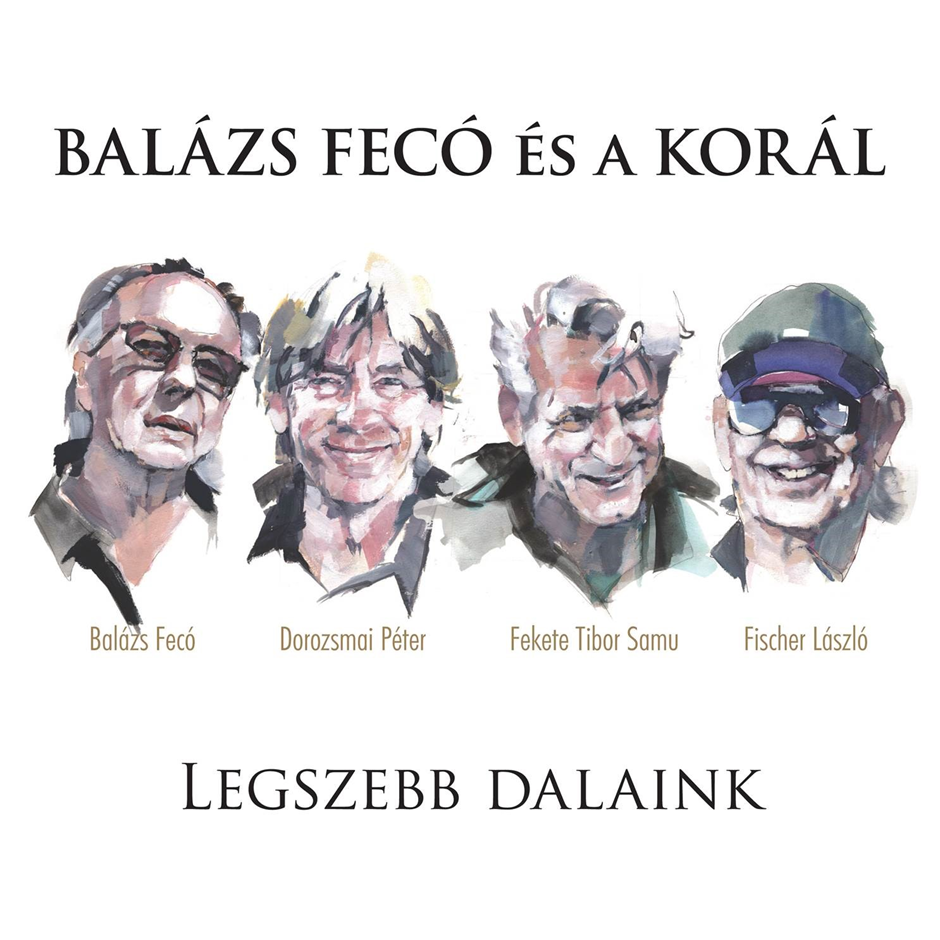 Négy akvarell portré férfiakról, a nevükkel alatta, egy sorban.