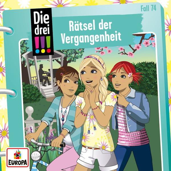 Buchcover, drei Mädchen mit einem Fahrrad und der Buchtitel.