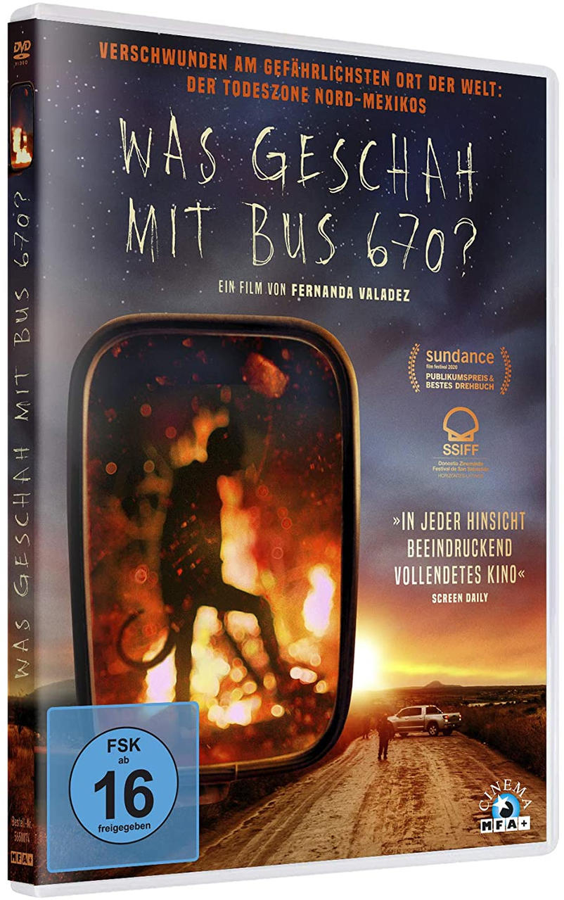 DVD-Cover: 'Was geschah mit Bus 670?' mit Bild eines Autos und einer Person.
