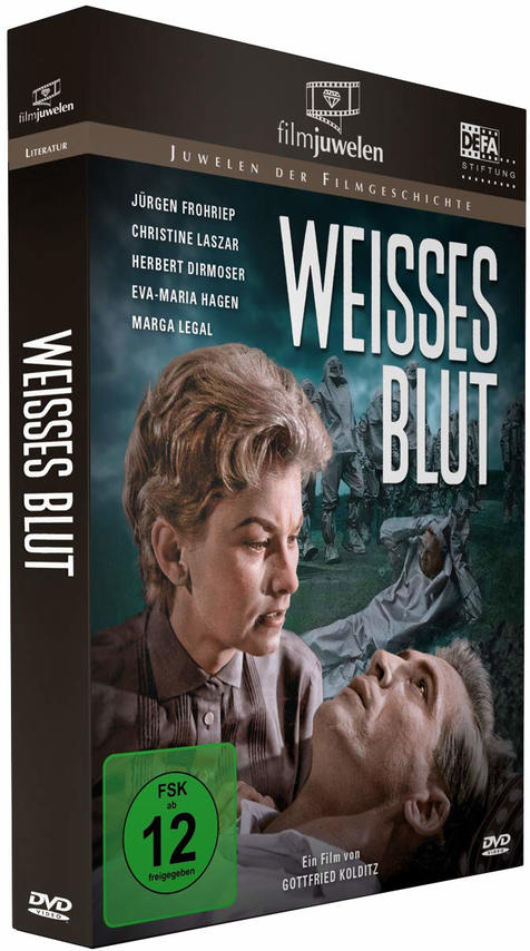 DVD-Hülle mit Text und einem Bild einer Filmszene mit einer Frau und einem Mann.