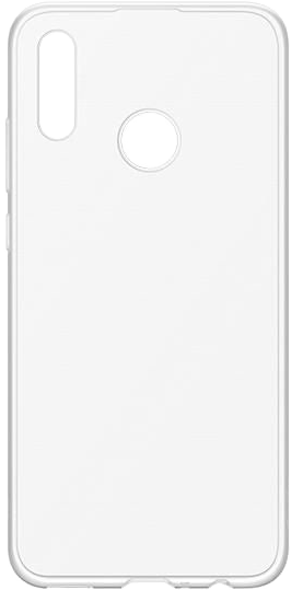 Egy átlátszó telefontok. Kivágások vannak rajta a kamerának és más funkcióknak. A tok téglalap alakú, lekerekített sarkokkal.