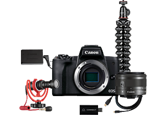 CANON EOS M50 Mark II Kit de diffusion en direct - Appareil photo à objectif interchangeable Noir