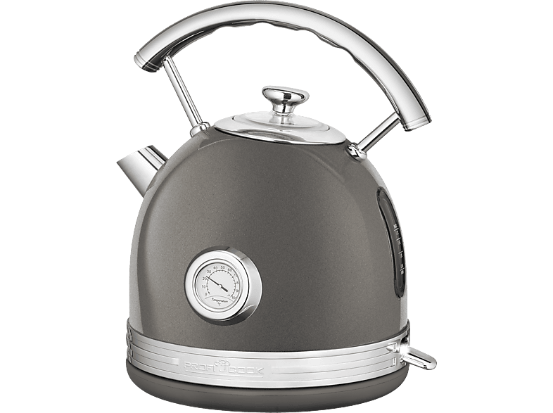 Profi Cook Wasserkocher 1.7l Vintage PC-WKS 1192 anthrazit, Anthrazit
