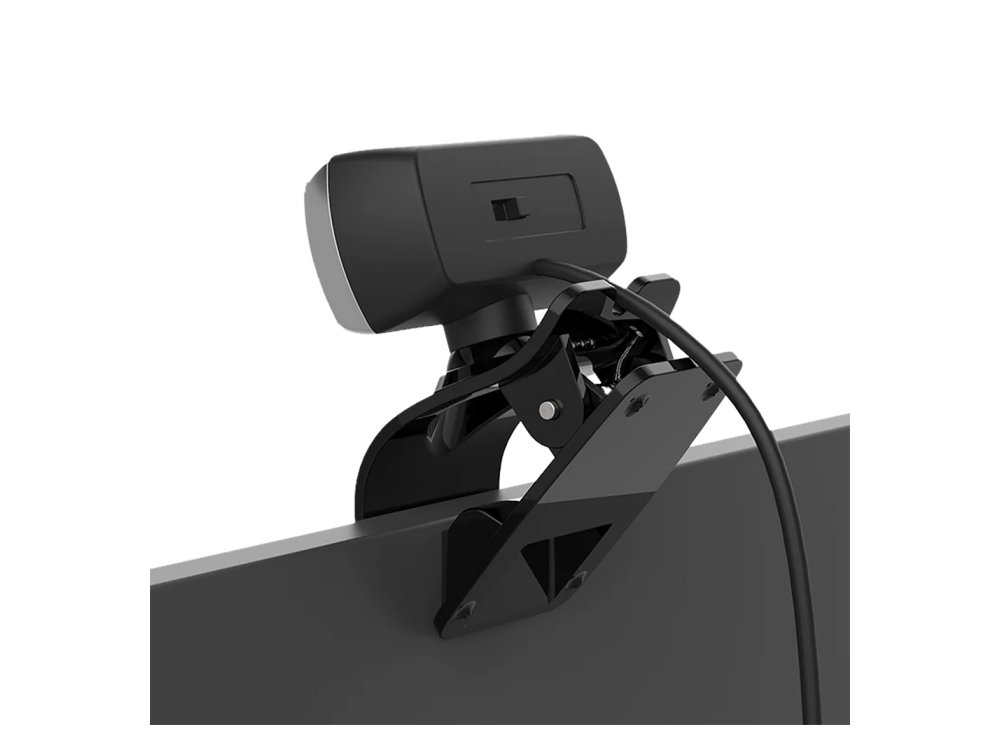 Webcam - Marvo MPC01, Full HD, 5 MP, Con Micrófono, USB, 1.5 m, Sensor CMOS, Giratorio 360°, Negro
