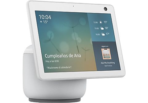 Pantalla inteligente con Alexa - Amazon Echo Show 10, 10.1" HD con movimiento automático, WiFi, Blanco