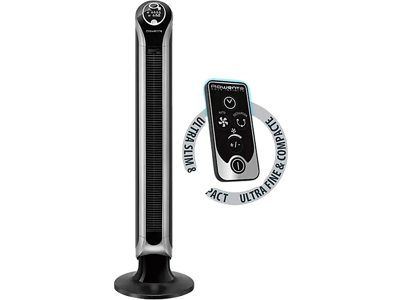 REACONDICIONADO Seminuevo Muy bueno Ventilador de torre - Rowenta VU6670 Eole Infinite, 43 dB, Oscilación 180º, Mando a distancia, 3 velocidades
