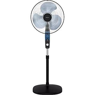 REACONDICIONADO C: Ventilador de pie - Rowenta VU4420F2, 60 W, 1.3 m, 55 m³/min, 54 dB, 3 Velocidades, Función Antimosquitos, Silencioso, Negro