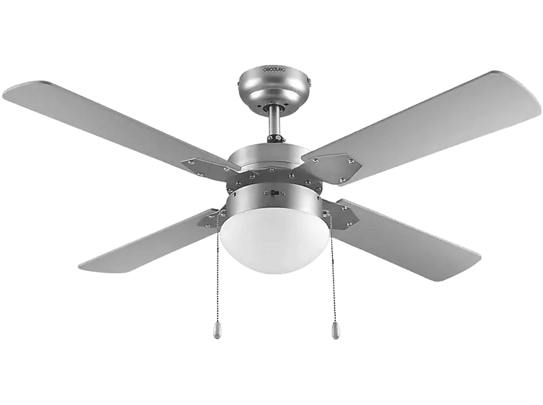 REACONDICIONADO Seminuevo Muy bueno Ventilador de techo - Cecotec EnergySilence Aero 450, Con luz, Función frío y calor, 50W, 106 cm, Inox