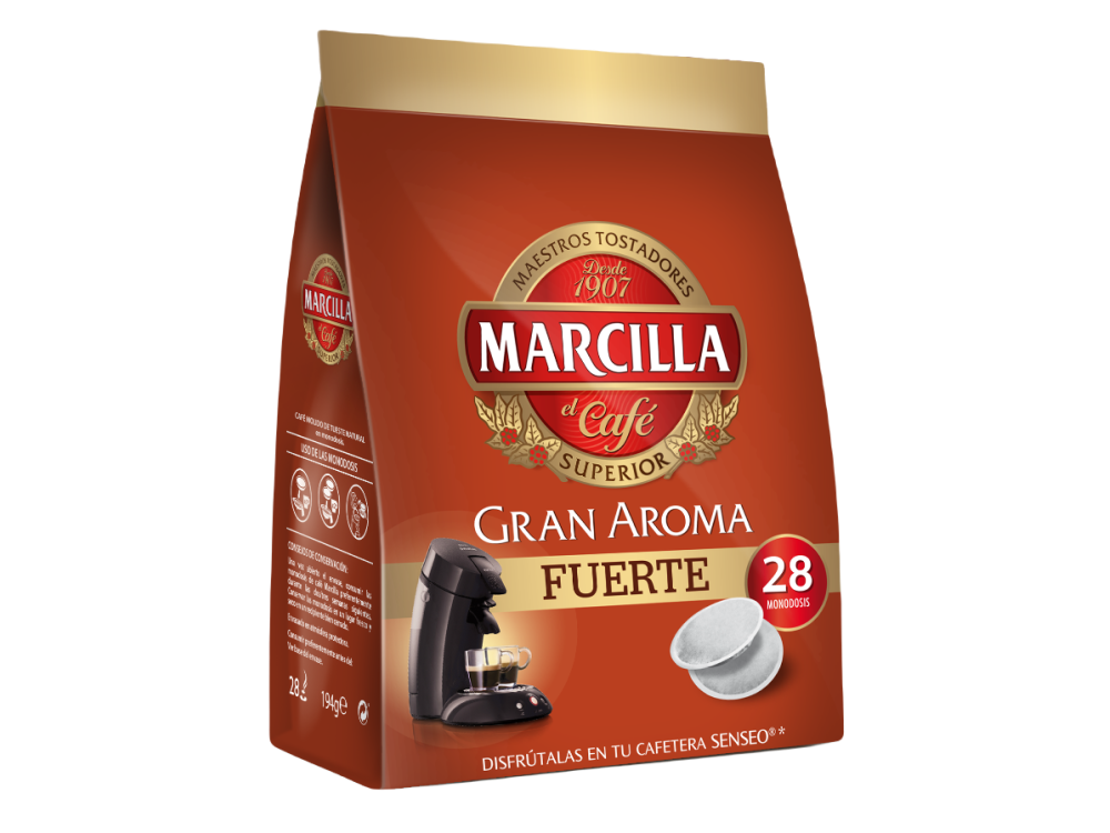 Monodosis Marcilla Fuerte gran aroma pack de 28