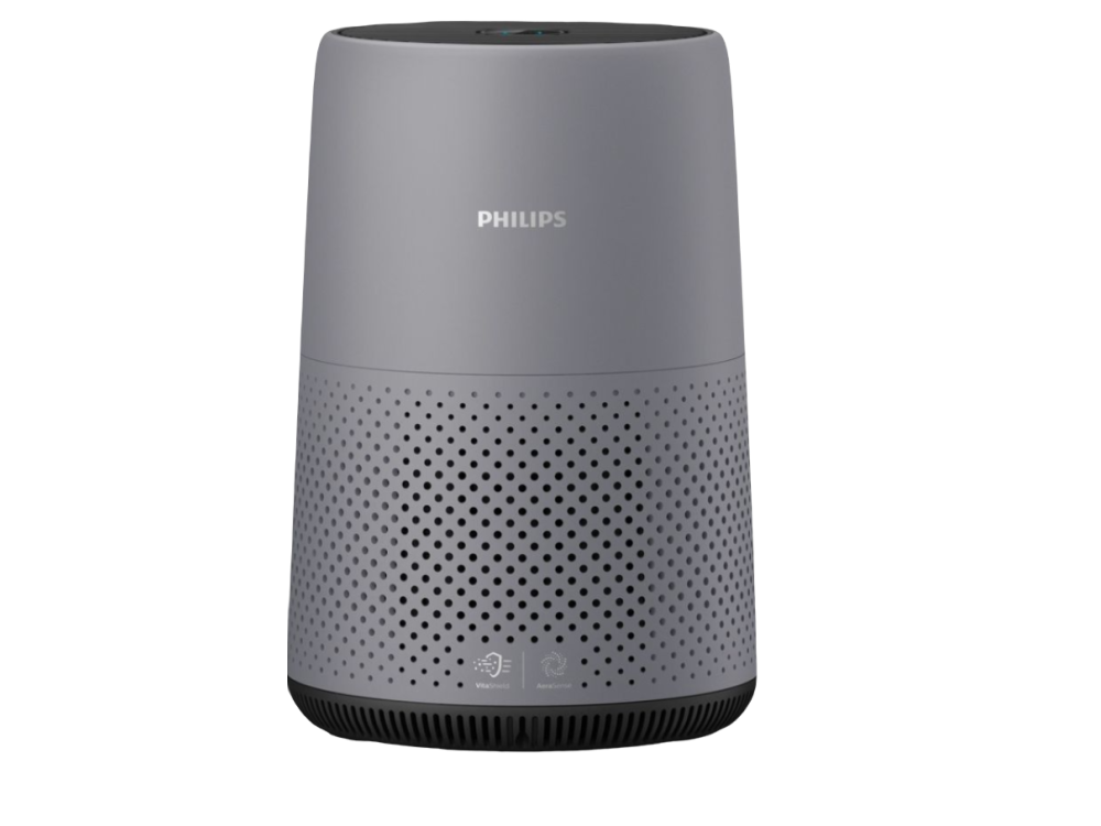 Purificador De Aire philips s800 compacto con filtro hepa y carbono para estancias hasta 49m2 ac083010 22 w 49 m² 35 db 190 m³h gris hogar elimina 995 los