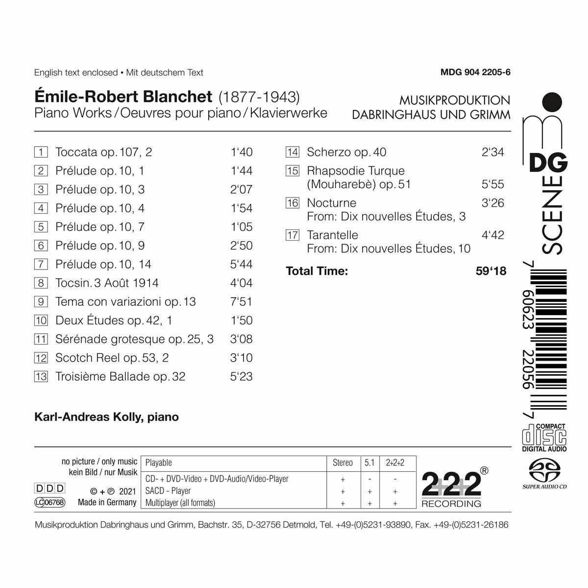 Karl-andreas Kolly - Klavierwerke  - (SACD Hybrid)