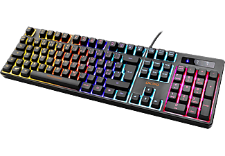 DELTACO GAMING DK310 RGB mechanikus gamer billentyűzet, red switch, Nordic kiosztás, fekete (GAM-112)