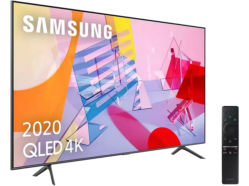 TV QLED 65" - Samsung QE65Q60TAUXXC, 4K UHD 2020, Smart TV, HDR 10+, IA, Asistentes de voz, Negro