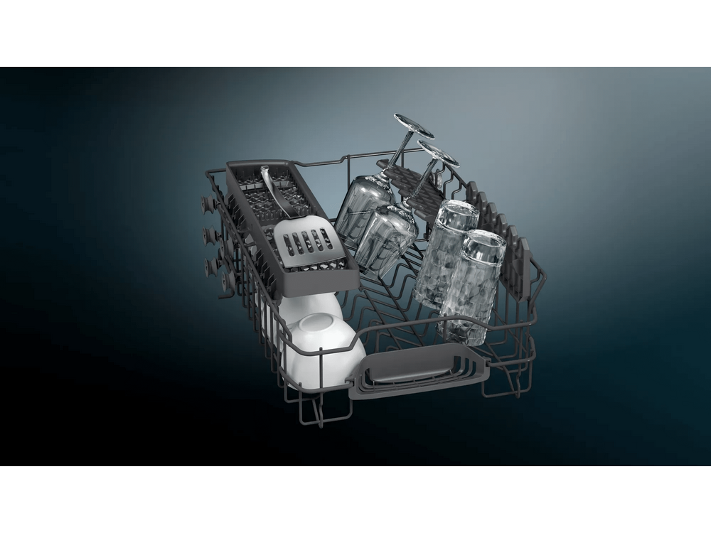 Lavavajillas integrable - Siemens SR61HX12KE, 9 servicios, 5 programas, 45 cm, WiFi, iQdrive, Inox