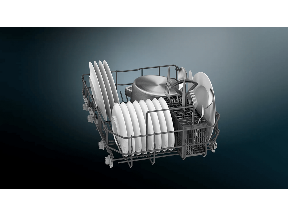 Lavavajillas integrable - Siemens SR61HX12KE, 9 servicios, 5 programas, 45 cm, WiFi, iQdrive, Inox
