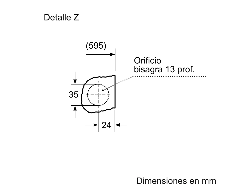 Un diagrama técnico con dimensiones en mm.