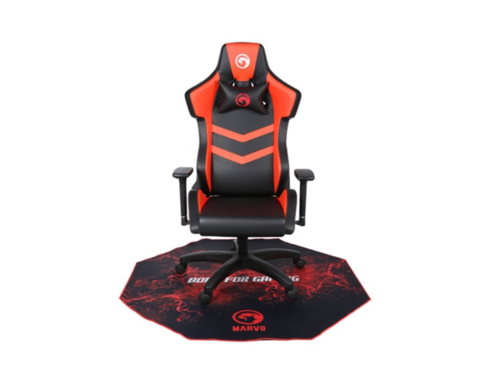 Alfombrilla gaming - Scorpion MA-GM01, Retroiluminación LED, Microfibra, Base antiderrapante, Negro / Rojo