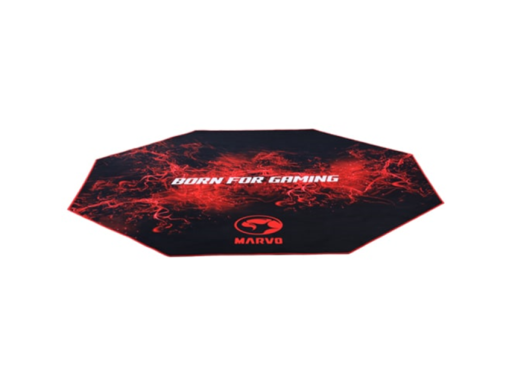 Alfombrilla gaming - Scorpion MA-GM01, Retroiluminación LED, Microfibra, Base antiderrapante, Negro / Rojo