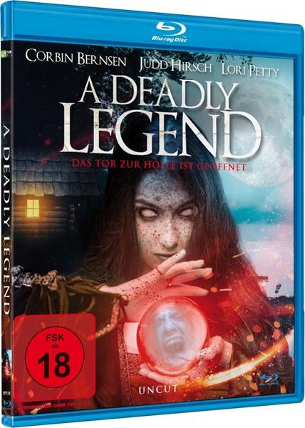 Blu-ray-Cover: Frau hält Kristallkugel. Titel: A Deadly Legend.