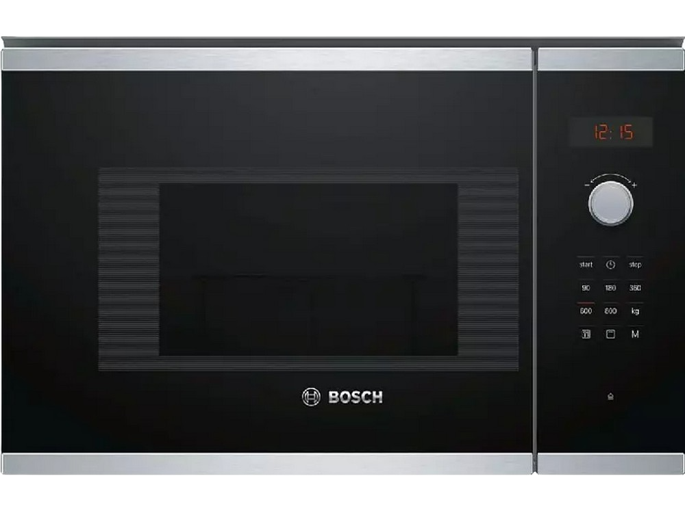 Microondas - Bosch BEL523MS0, Integrable, 800W, 20 L, Acero inoxidable