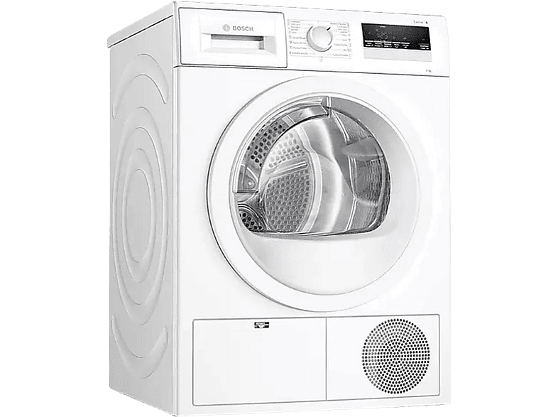 Secadora | Bosch WTR85V91ES, Bomba de calor, 8 kg, Display LED, Tambor de  acero, Blanco