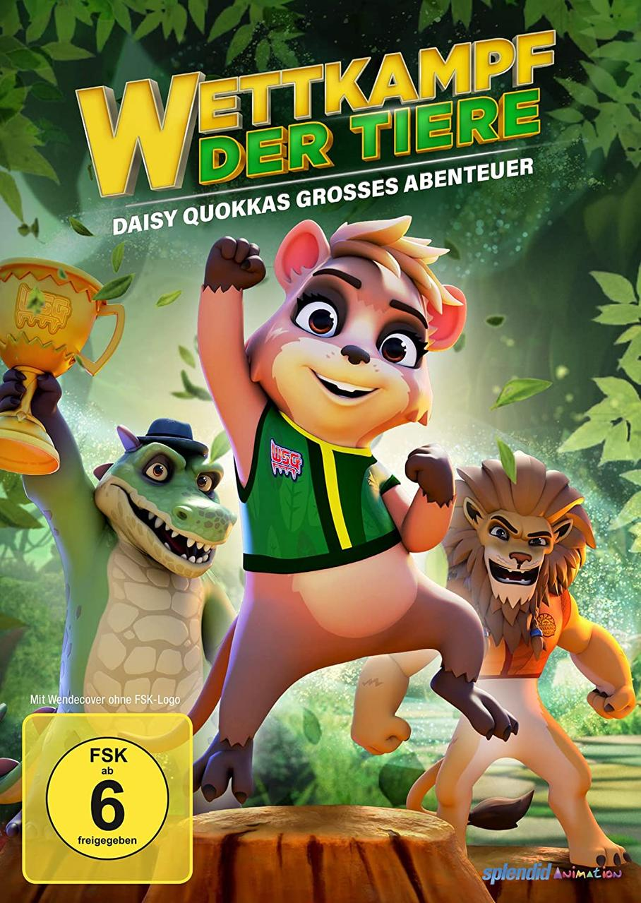 DVD-Cover mit Cartoon-Tieren: einem Bären, Krokodil und Löwen.