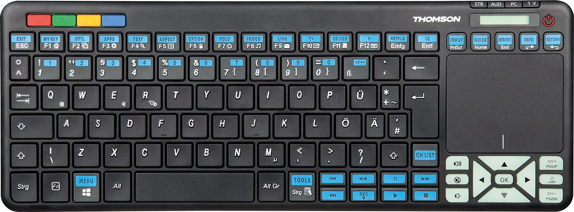 THOMSON 4-in-1 keyboard voor Panasonic smart-tv's