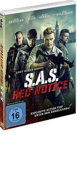 DVD-Hülle mit Leuten, die Waffen halten, Filmtitel und Bewertung.