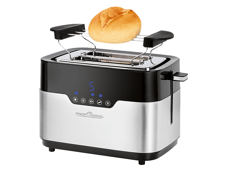 Profi Cook 2-Schlitztoaster mit Brötchen Aufsatz und Sensor-Touch Bedienung PC-TA1170 Toaster (920 Watt, Schlitze: 2)