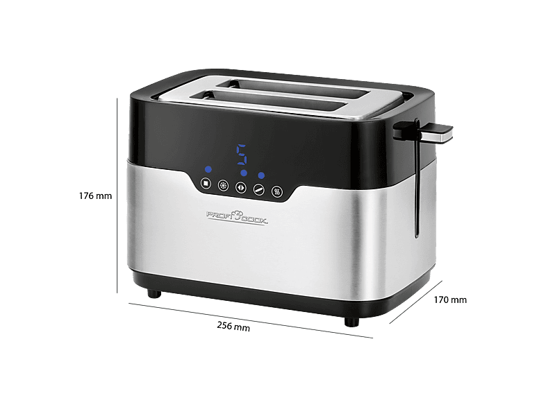 Profi Cook 2-Schlitztoaster mit Brötchen Aufsatz und Sensor-Touch Bedienung PC-TA1170 Toaster (920 Watt, Schlitze: 2) — Foto 3 von 5