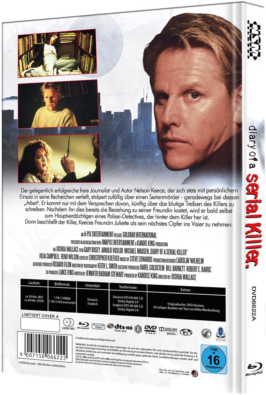 DVD-Hülle, Rückseite mit Filmdetails, Schauspielern und Bewertungssymbolen.