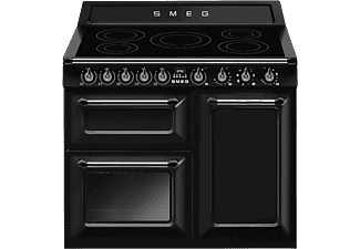 Cocina - Smeg TR103IBL, Eléctrico, 5 zonas, Termoventilado, 84 l, Vapor Clean, Negro