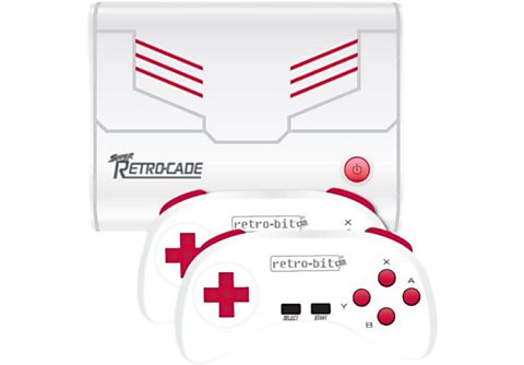 Consola - Koch Media Super Retro-Cade, Plug & Play, Cable HDMI, Dos controladores USB, Blanco