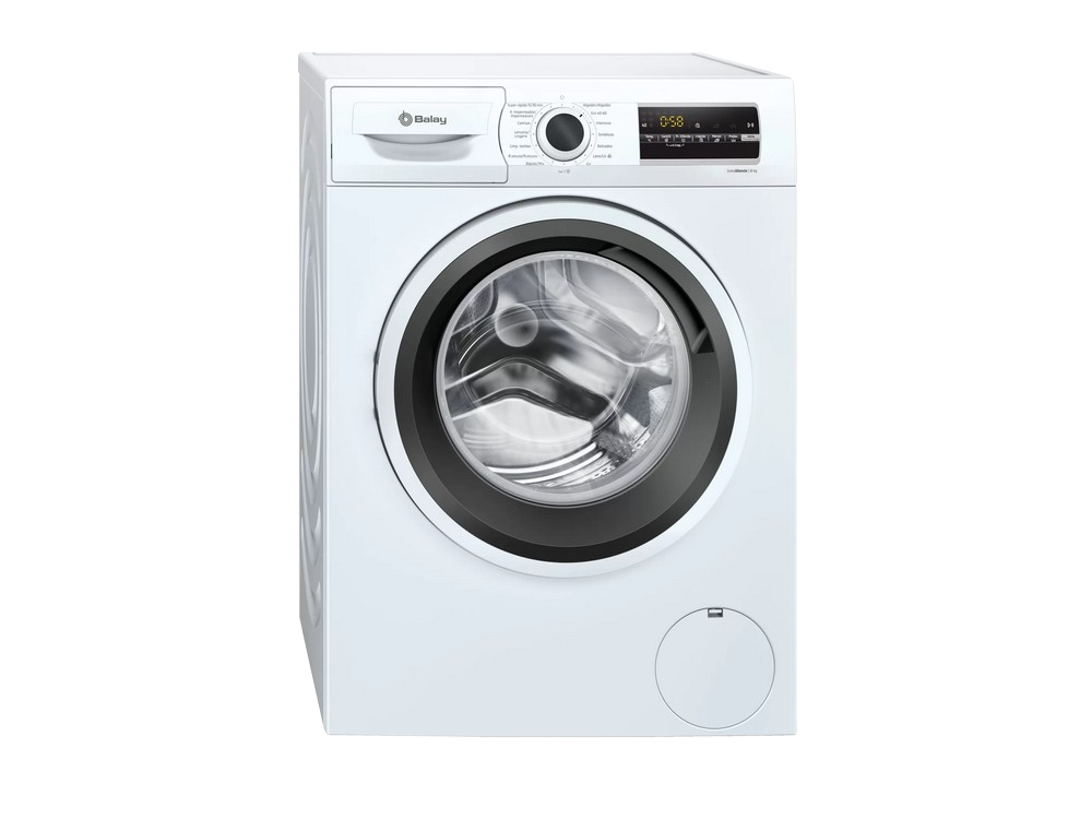 Lavadora carga frontal - Balay 3TS884B, 8 kg, 1400 rpm, 15 programas, Blanco