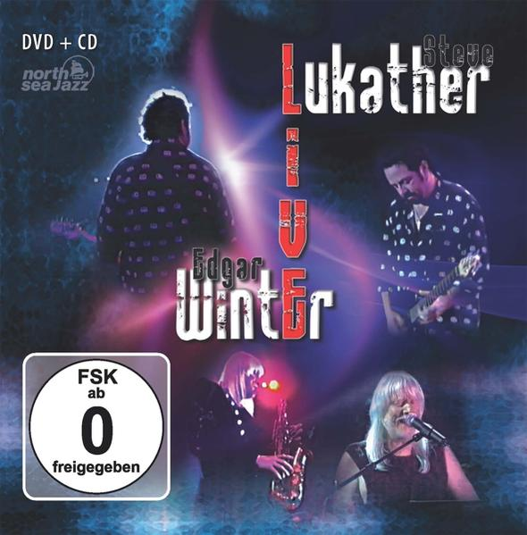 DVD-Cover mit Musikern, Text 'Live' und 'Edgar Winter'. Bläulicher Hintergrund.