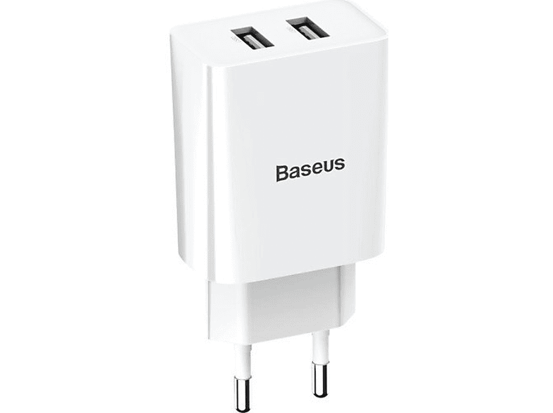 BASEUS Speed Mini Dual 10.5W 2.4A Micro Kablolu Seyahat Şarj Seti Beyaz_0