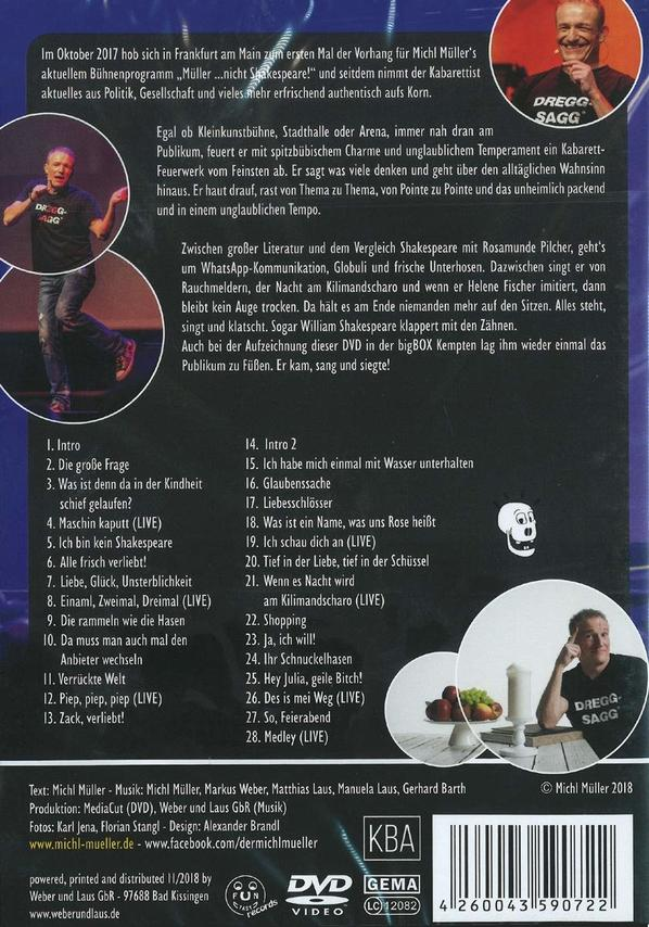 Müller...Nicht Shakespeare!Live DVD