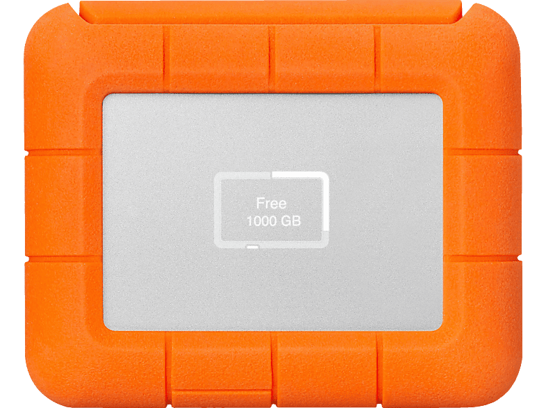 LACIE Rugged BOSS SSD Festplatte, 1 TB SSD, 2,5 Zoll, extern, Orange/Silver