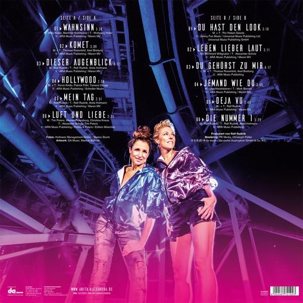 Rückseite einer CD mit einem Foto von zwei Frauen.