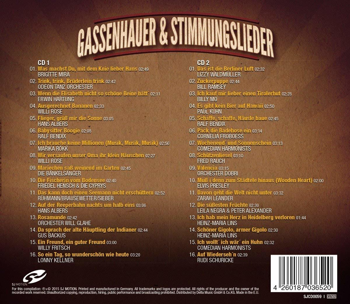 VARIOUS - Deutsche Schlager Gassenhauer & Stimmungslieder  - (CD)