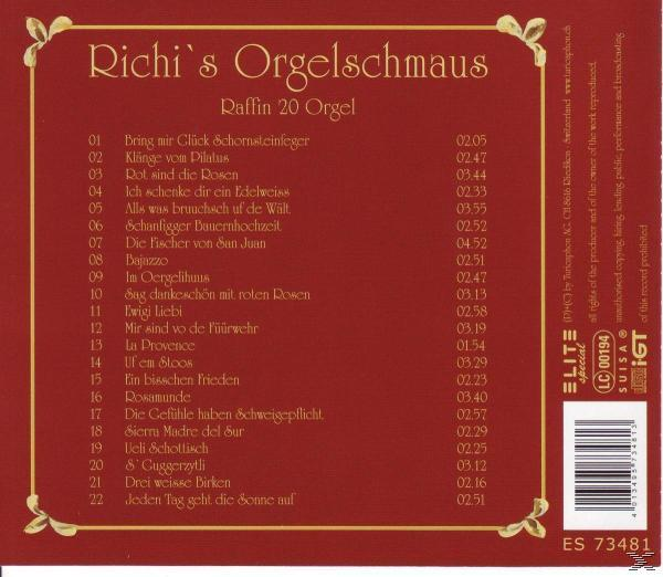 Richi's Orgelschmaus - Raffin 20 Orgel  - (CD)