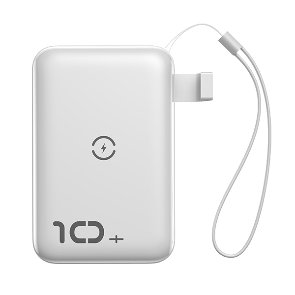 BASEUS Mini S Bracket 10W Wireless Charger 18W 10.000mAh Taşınabilir Şarj Cihazı Beyaz