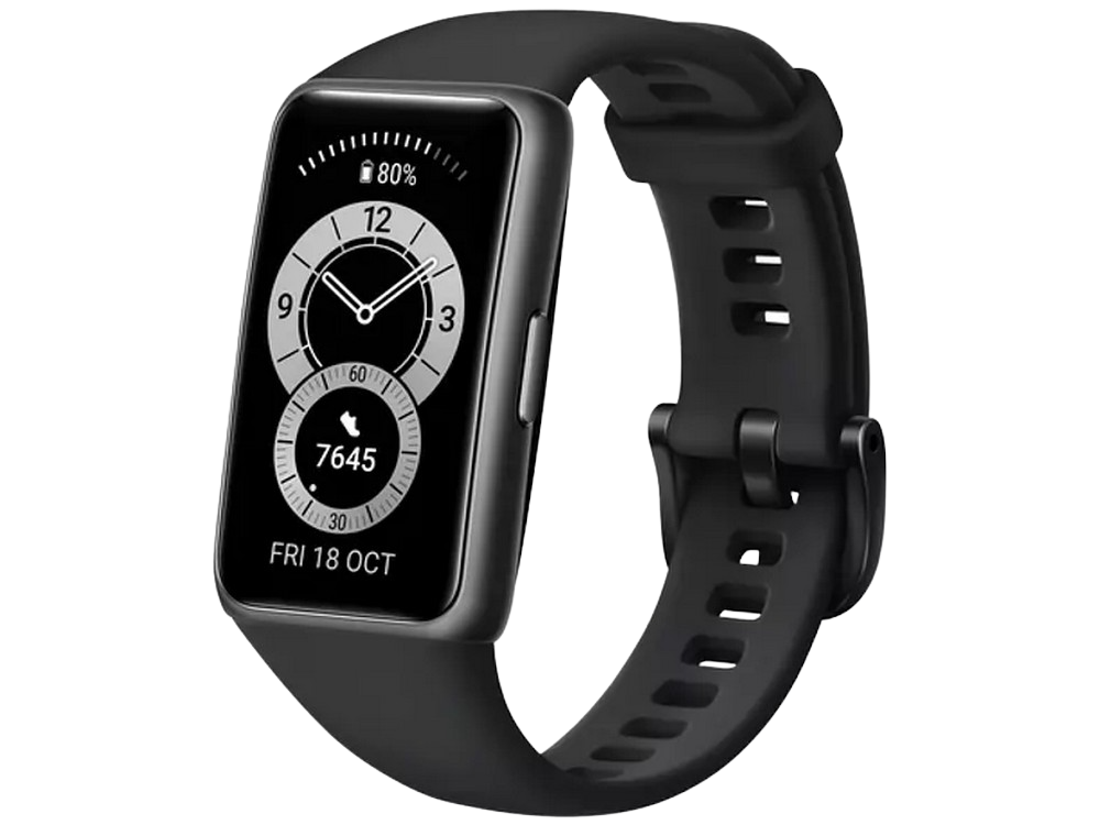 Pulsera de actividad - Huawei Band 6, 1.47", Hasta 14 días, 5 ATM, Bluetooth, Pantalla AMOLED, Negro